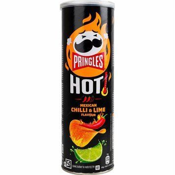 Чипсы Pringles Flame Spicy со вкусом лайма и чили (Mexican Chilli and Lime) 160г 8296 фото